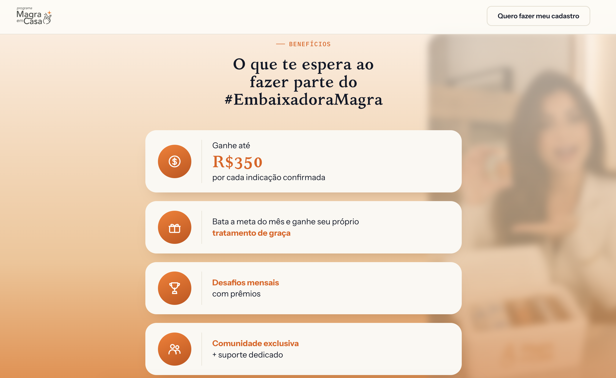 Benefícios do EmbaixadoraMagra